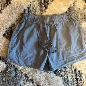 Light Blue Casual Shorts